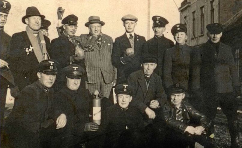 Boßelmannschaft der Postbeamten 1938