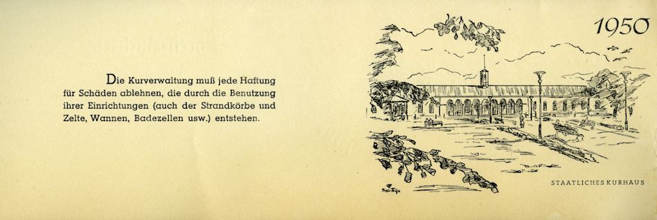 Vorderseite der Ehren-Kurkarte 1950