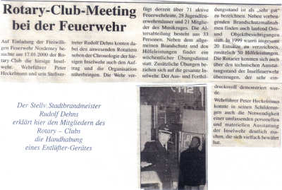 Der Rotary-Club am 17.01.2000 bei der F.F.Ney.