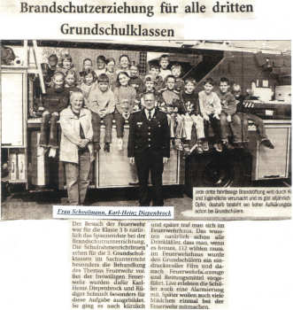 Brandschutzunterricht am 30.04.2003