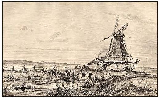 Norderneyer Mühle in ihrer Anfangszeit