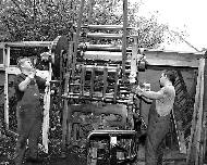 historische Druckmaschine Marke MAN,
