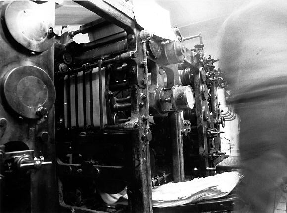 historische Druckmaschine Marke MAN