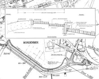 Bau des Norderneyer Westdeiches