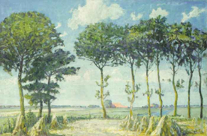 Ostfriesische Landschaft / 1941 - Öl auf Leinwand - 100 x 150 cm