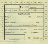 Arzt-Kurkarte 1939