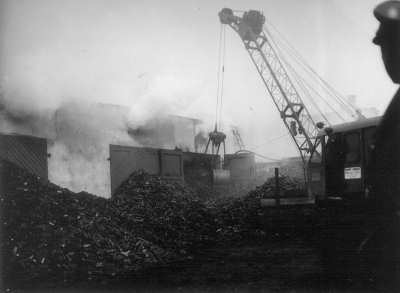 Brand im Kohlenlager des Konsums 05.08.1957