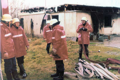 Brand Unterkunftsbaracke "Wilbers" am 5. und 6.11.1981