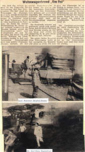 Wohnwagenbrand am 15.05.1991 auf dem Campingplatz "Um Ost