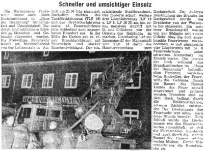 Das "Haus der Begegnung" brannte - 26.01.1994