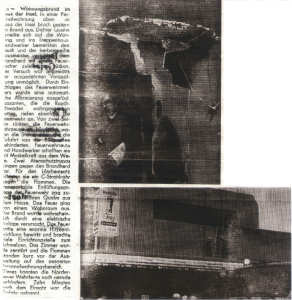 Wohnungsbrand im Haus der Insel am 13.02.1996 um 16.10 Uhr