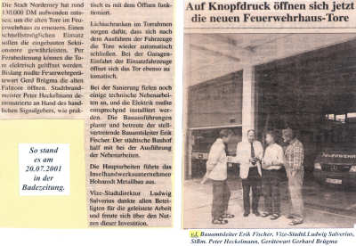 Feuerwehrhaus - Tore / 20.07.2001
