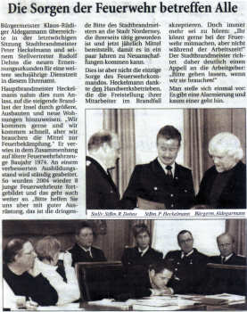 2. Amtszeit von StBm. Peter Heckelmann und Stellv. StBm. Rudolf Dehns - März 2005